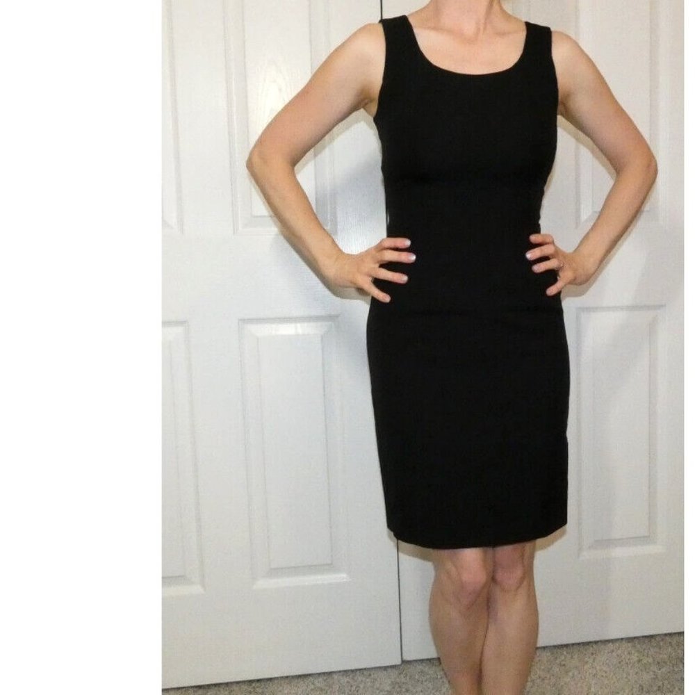 Petite Womens Black Dress Fitted Lined Quality Office Work Wear Church Size 4